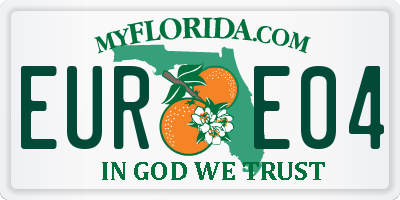FL license plate EURE04