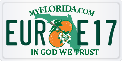 FL license plate EURE17
