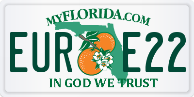 FL license plate EURE22