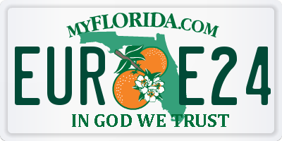 FL license plate EURE24