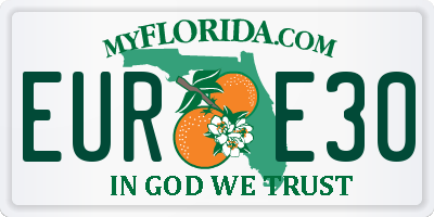 FL license plate EURE30