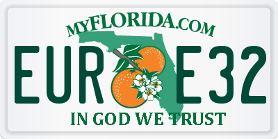 FL license plate EURE32