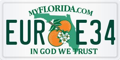 FL license plate EURE34