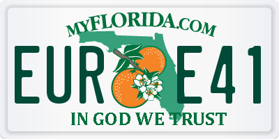 FL license plate EURE41