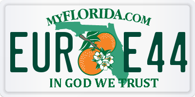 FL license plate EURE44