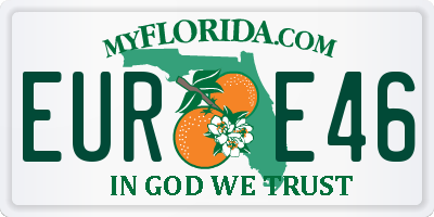 FL license plate EURE46