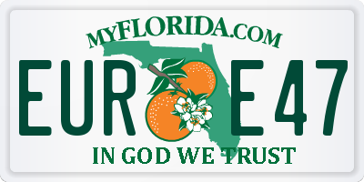 FL license plate EURE47
