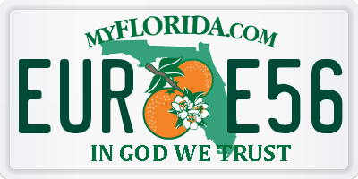 FL license plate EURE56