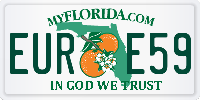 FL license plate EURE59
