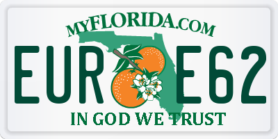 FL license plate EURE62