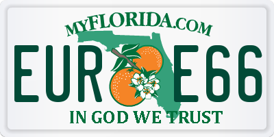 FL license plate EURE66
