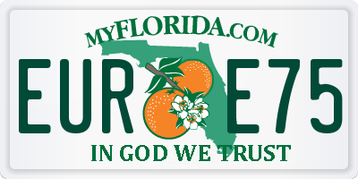 FL license plate EURE75