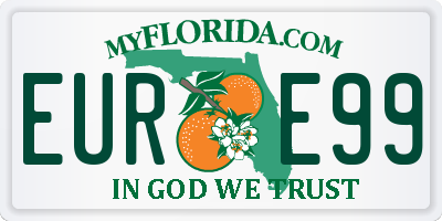 FL license plate EURE99
