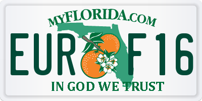 FL license plate EURF16