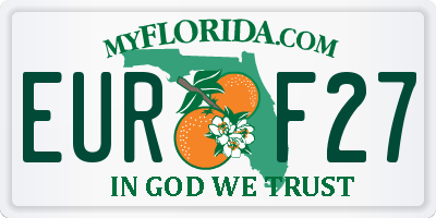 FL license plate EURF27