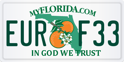 FL license plate EURF33