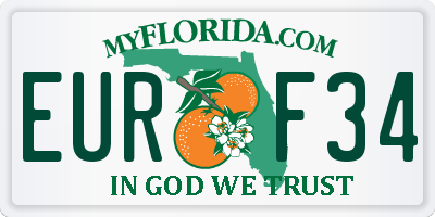 FL license plate EURF34