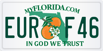 FL license plate EURF46