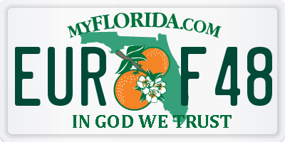 FL license plate EURF48