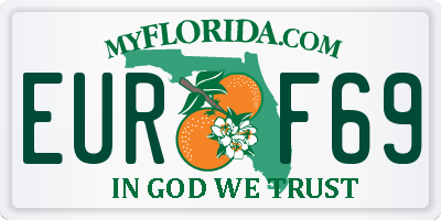 FL license plate EURF69