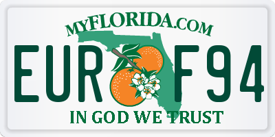 FL license plate EURF94