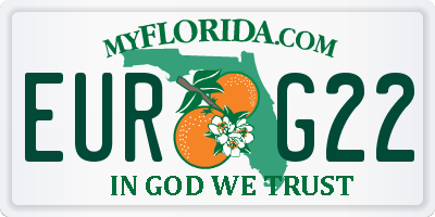 FL license plate EURG22