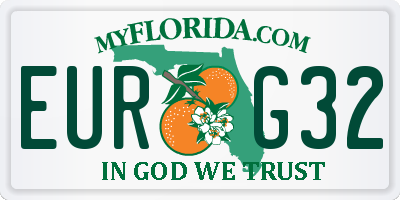 FL license plate EURG32