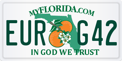 FL license plate EURG42