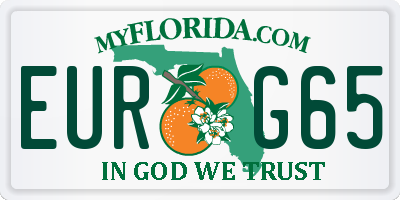 FL license plate EURG65