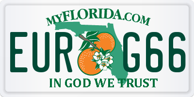 FL license plate EURG66