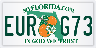 FL license plate EURG73