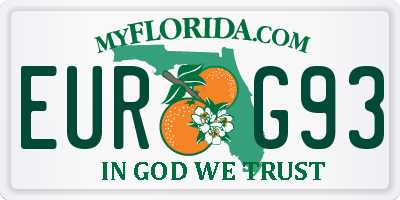FL license plate EURG93