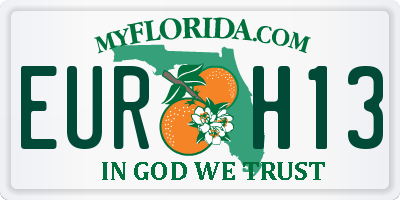 FL license plate EURH13