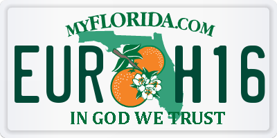 FL license plate EURH16