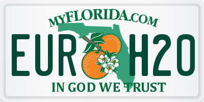 FL license plate EURH20