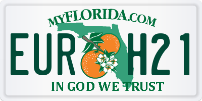 FL license plate EURH21