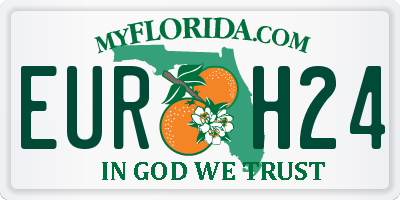 FL license plate EURH24