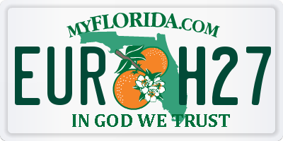 FL license plate EURH27