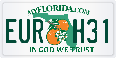 FL license plate EURH31