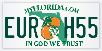 FL license plate EURH55