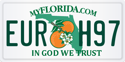 FL license plate EURH97