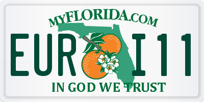FL license plate EURI11