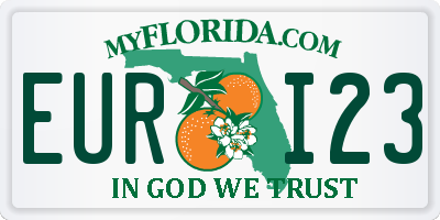 FL license plate EURI23