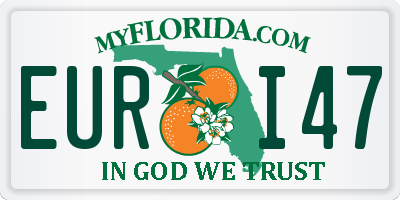 FL license plate EURI47