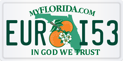 FL license plate EURI53
