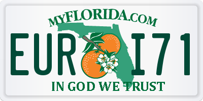 FL license plate EURI71