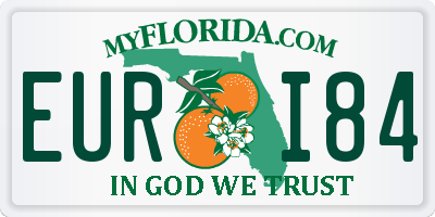 FL license plate EURI84