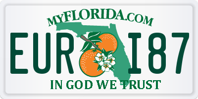 FL license plate EURI87