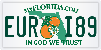 FL license plate EURI89