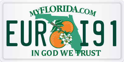 FL license plate EURI91